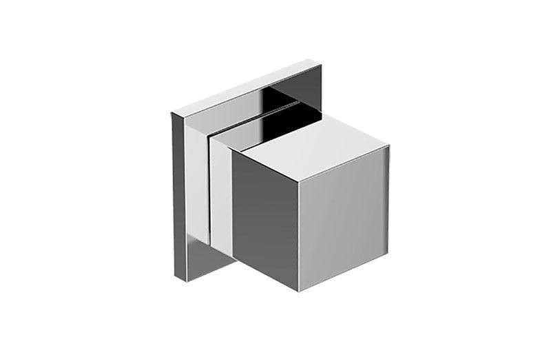 Brushed Nickel Square Three-Way Diverter Valve Trim Plate and Handle C41076