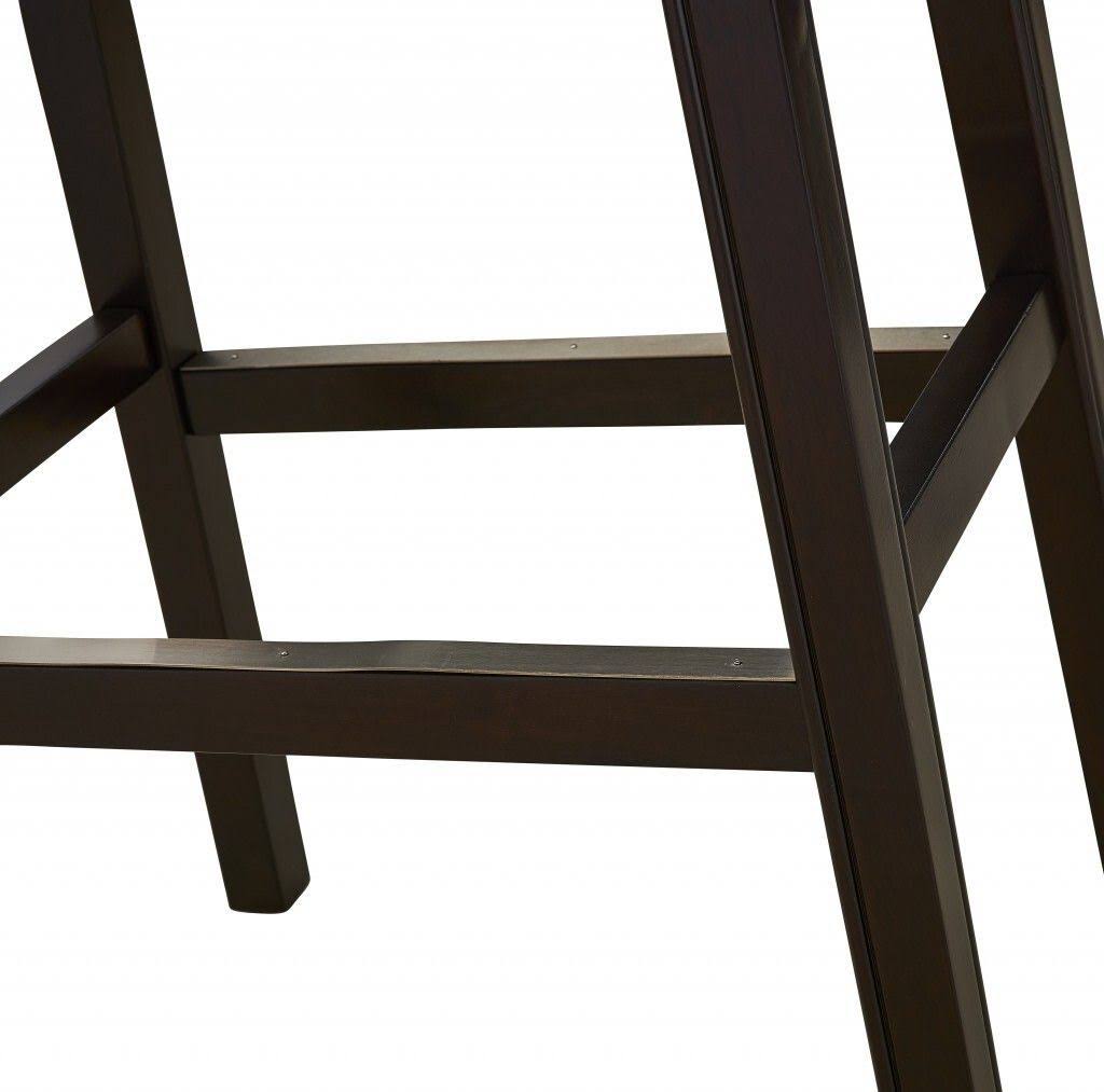 Espresso and Gray Saddle Style Counter Height Bar Stool Z2931