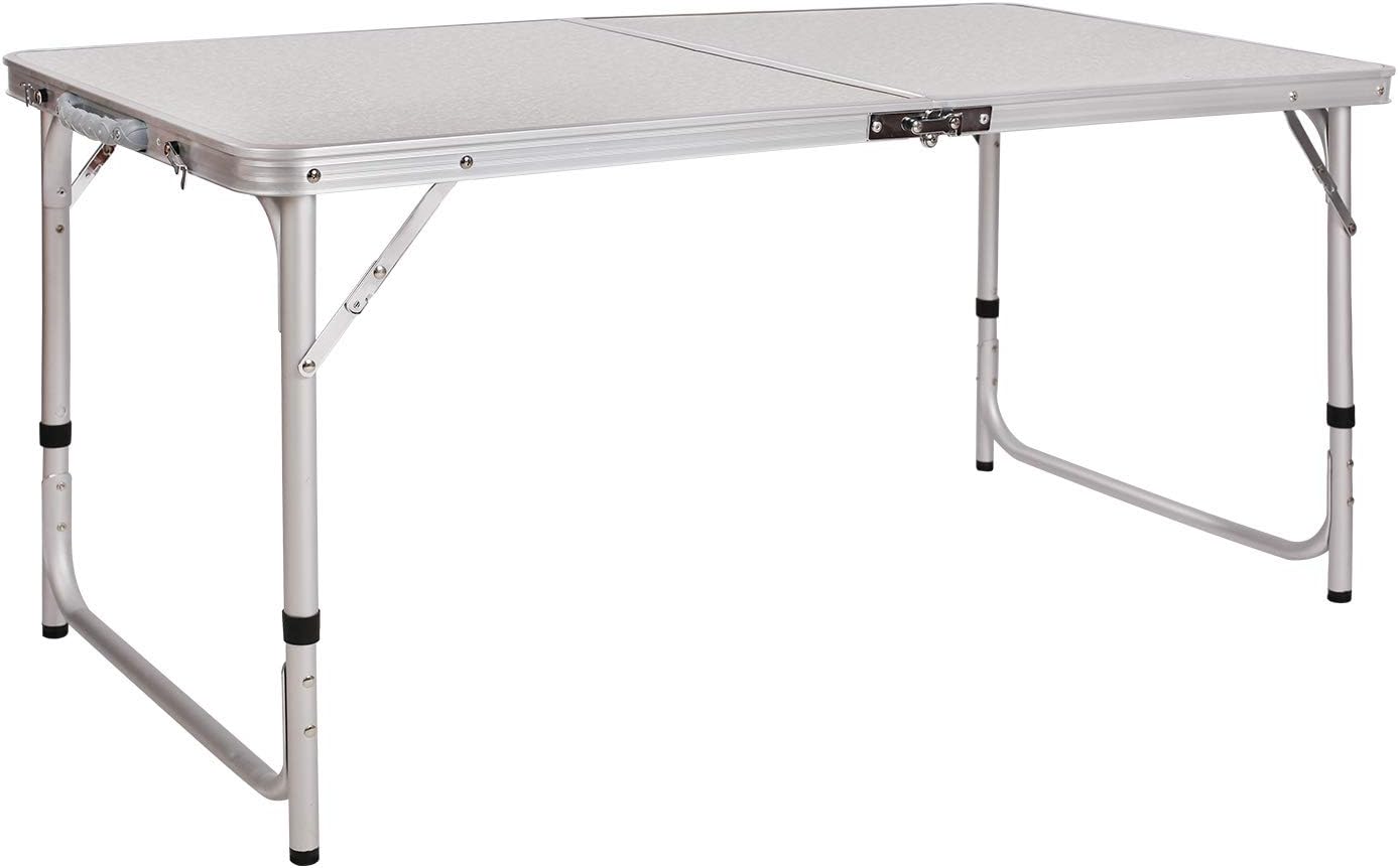 47x24 Folding Camping Table, Aluminum Ultralight Height Adjustable W829710
