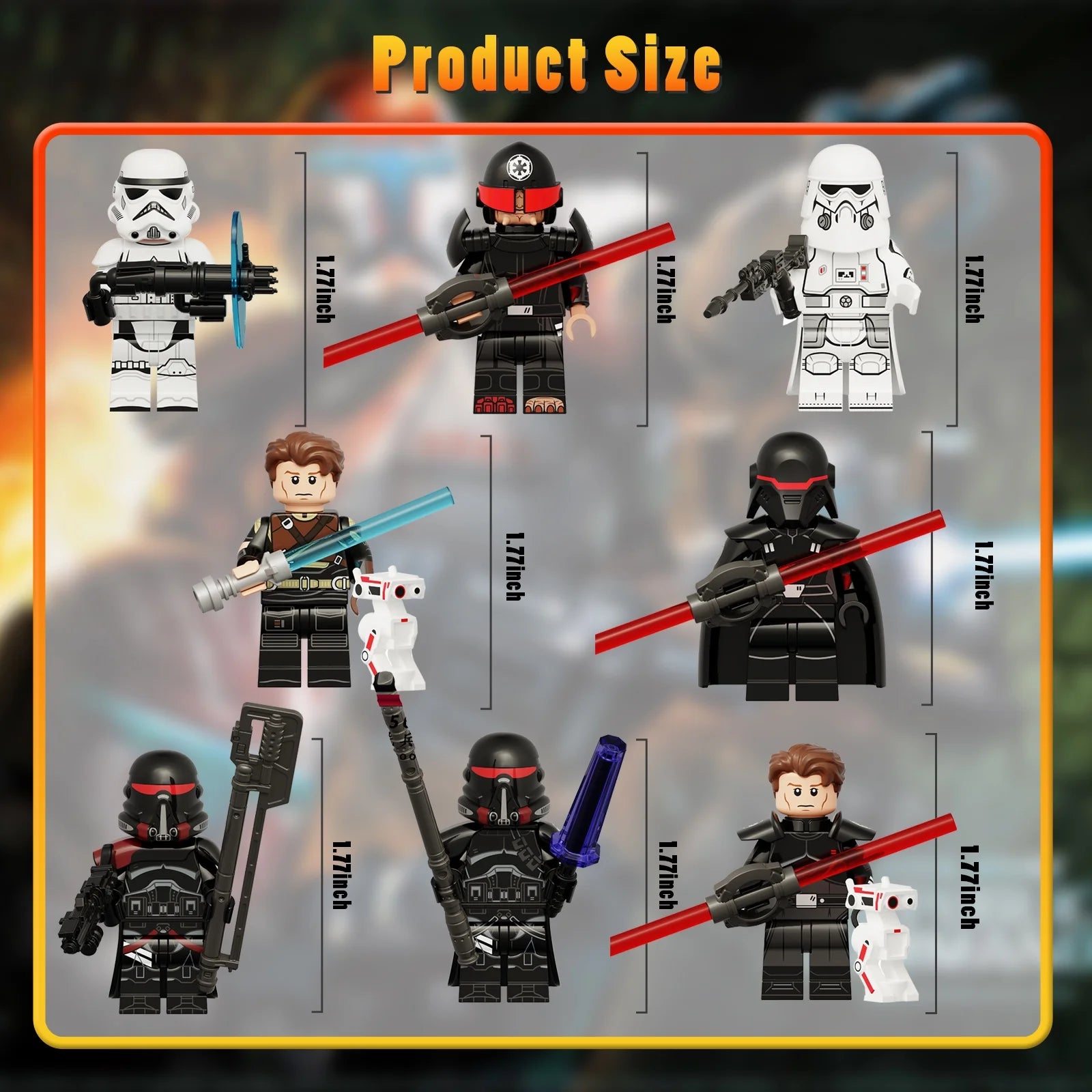 8 Pcs Clone Wars Action Figures Building Blocks Toys Sets R958