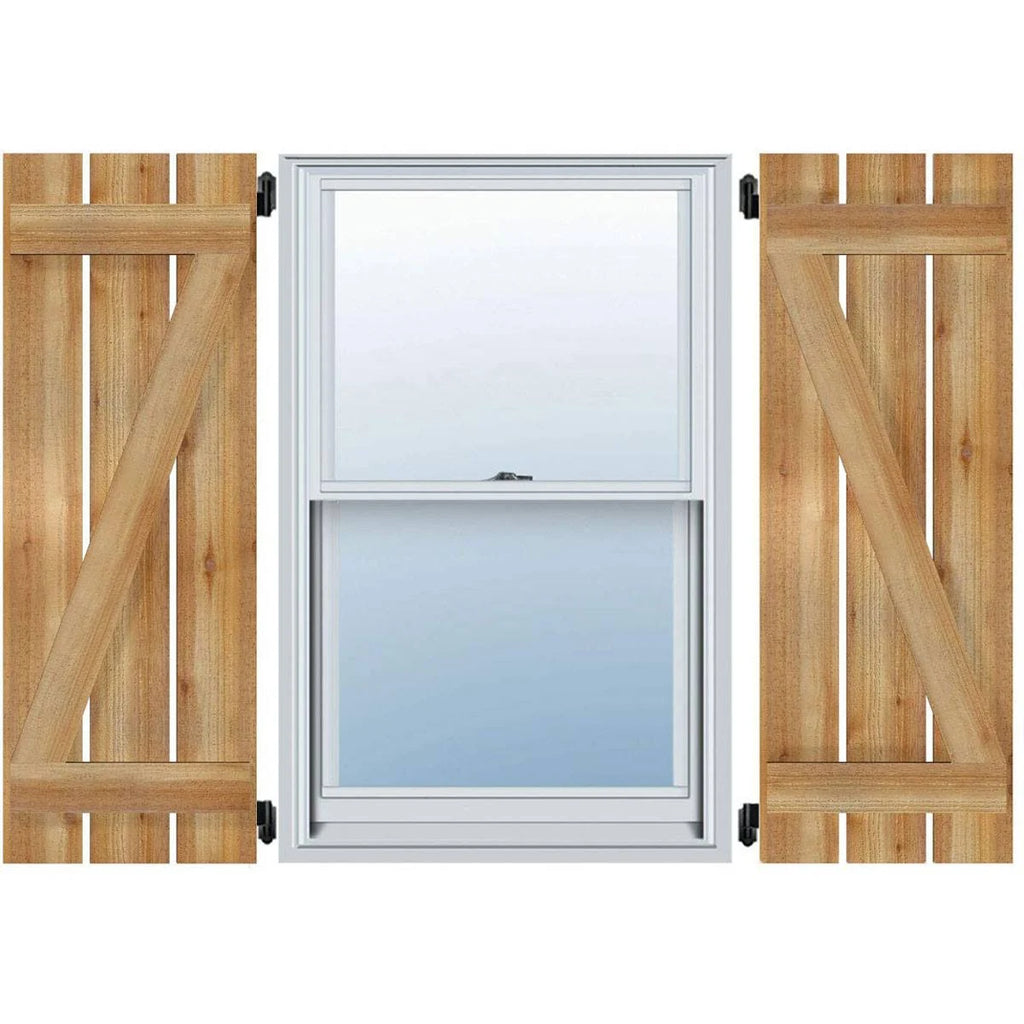 Rough Sawn Western Red Cedar Board-n-Batten Shutters Q41680