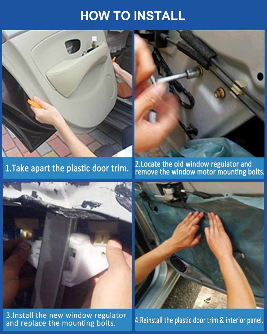 Rear Right Passenger Side Power Window Lift Regulator & Motor Assembly Compatible with 02 03 04 05 06 Jeep Liberty KJ KK Replace OE 68059646AB,748-568 Pack of 2 B610732