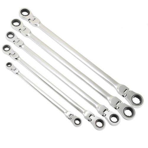 5 PC Metric Flexible Head Ratcheting Wrench Set F897176