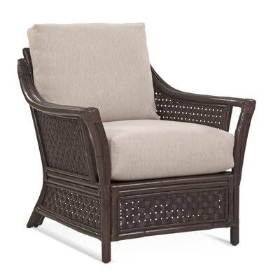Coral Finish/Brown and Beige Stripe Wide Armchair G872064