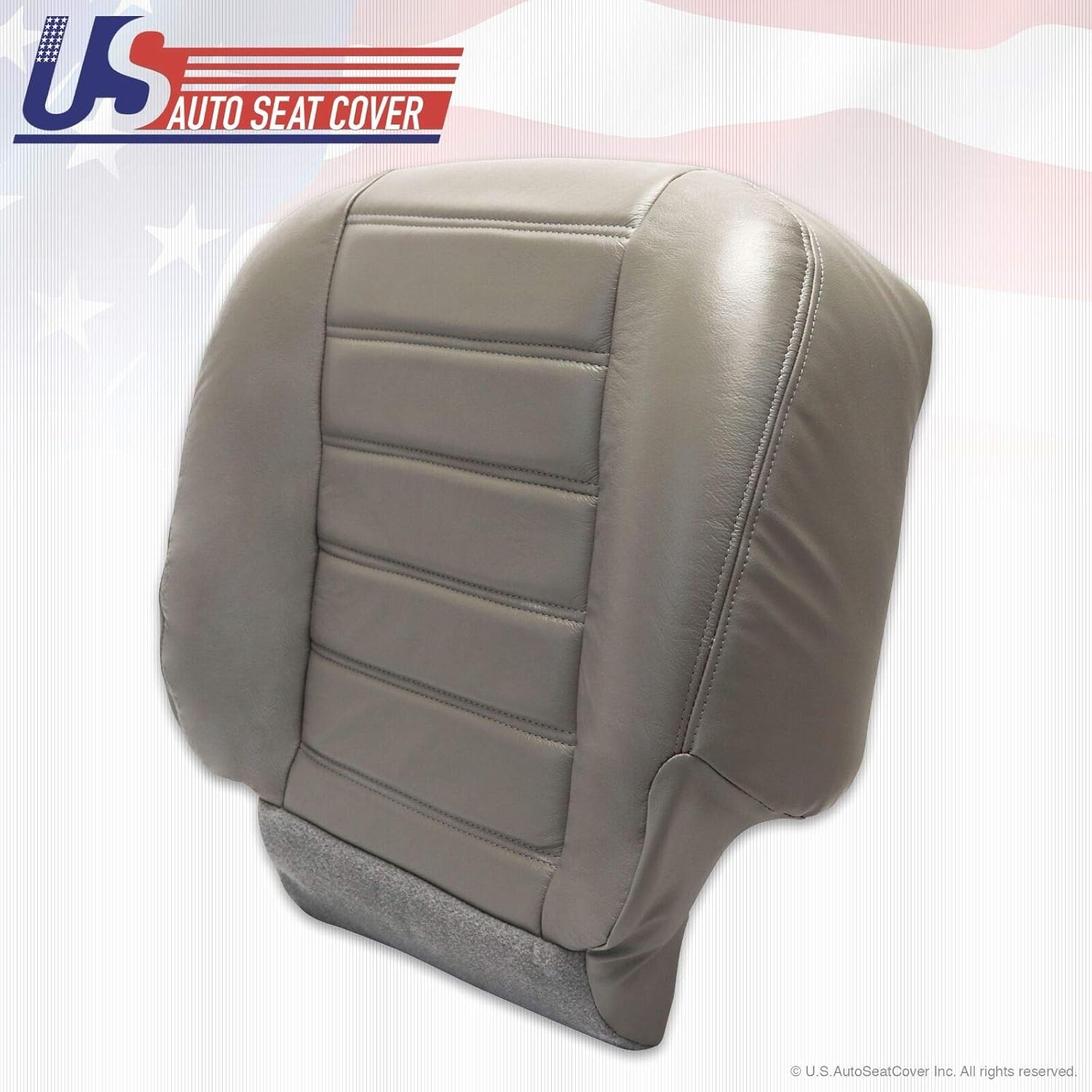 Wheat Gray Genuine Leather Seat Cover M53891