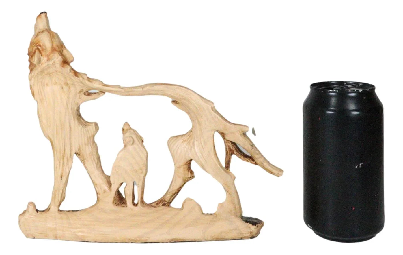 Gray Alpha Wolf Figurine Sculpture I490