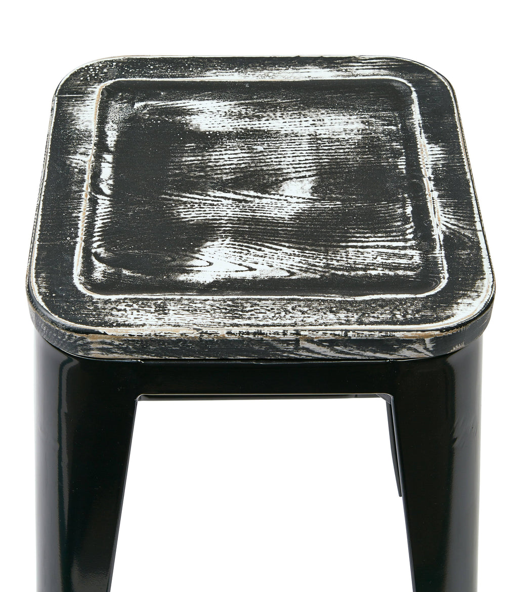 26x22 Metal Barstool with Wood Seat L61796