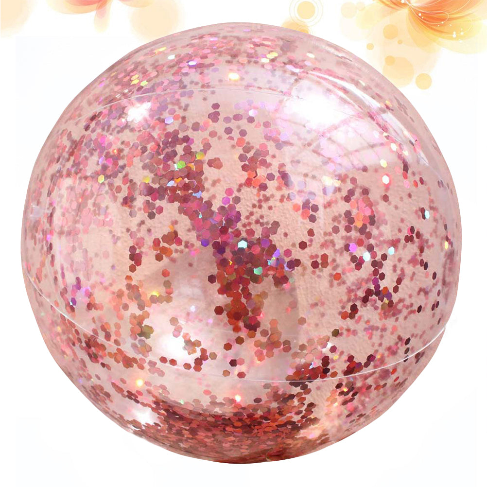 Rose Gold Glitter Beach Ball with Pump A791097