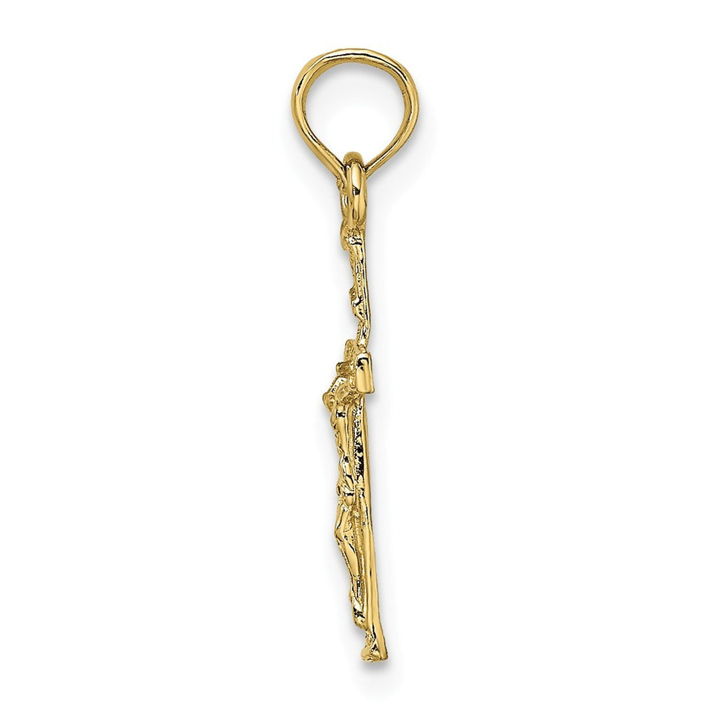 10k Gold Mini Crucifix Pendant Necklace P95564