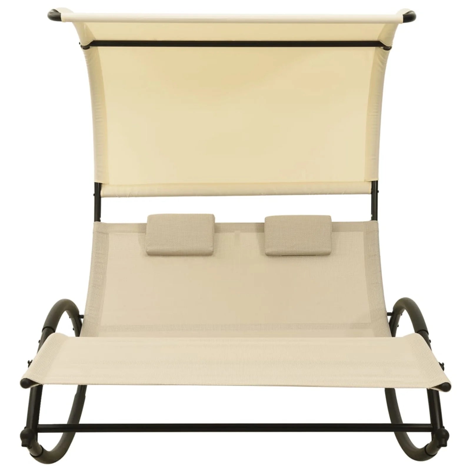Double Sun Lounger with Canopy Textilene Q180647