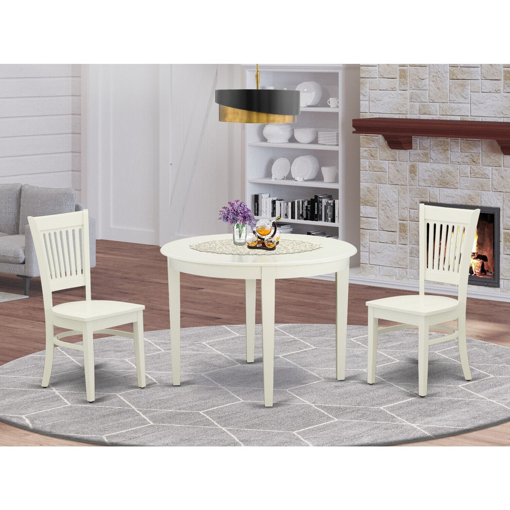 3-Piece Kitchen Table Set with 2 Dining Chairs and Wood Table R142774