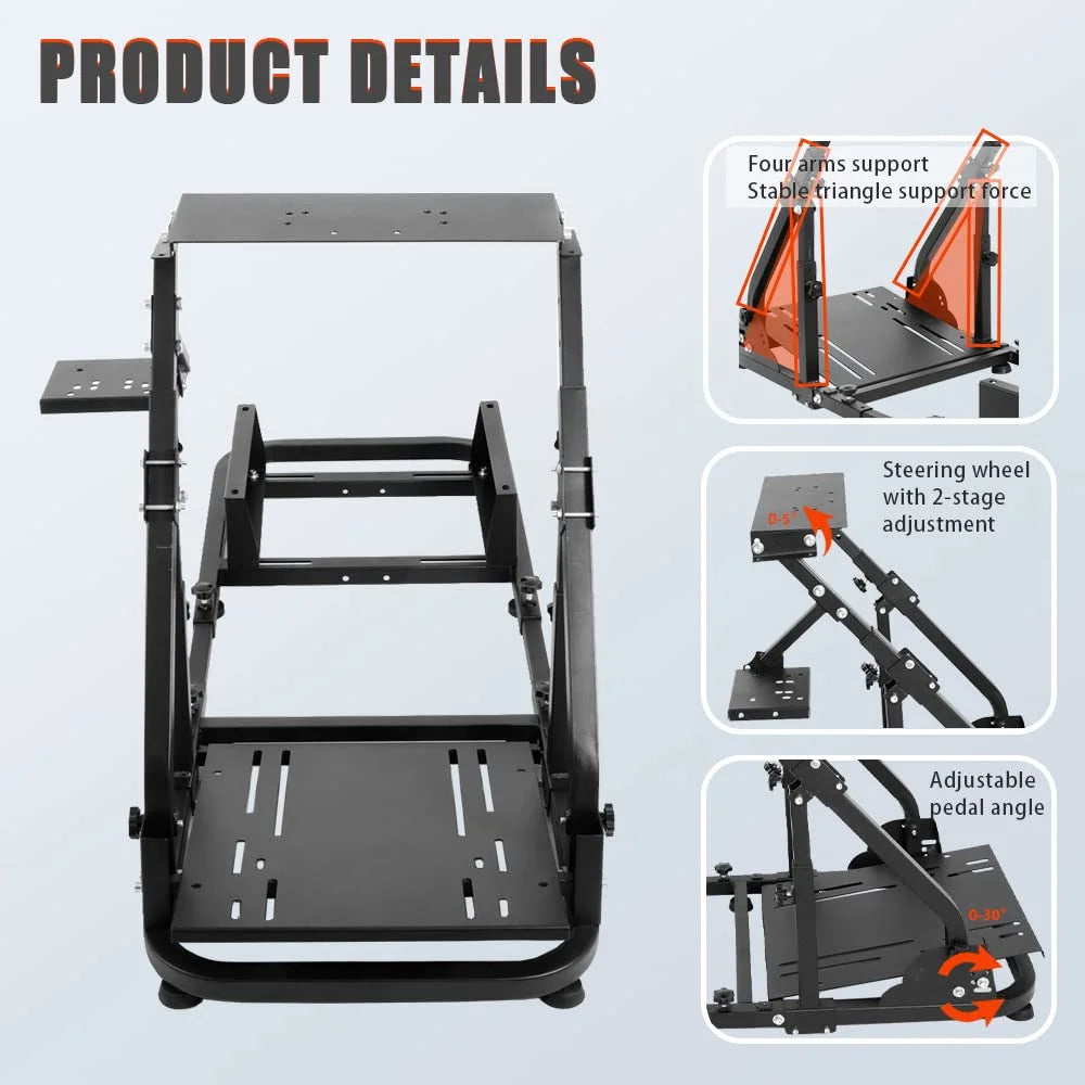 Racing Simulator Cockpit with Dual Reinforcement Arms H198