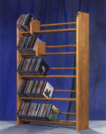 Solid Oak 5 Row CD Rack G540006
