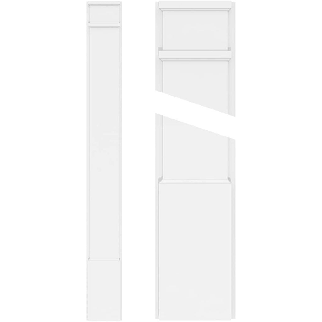 Plain PVC Pilaster with Decorative Capital & Base (Pair) Y6955