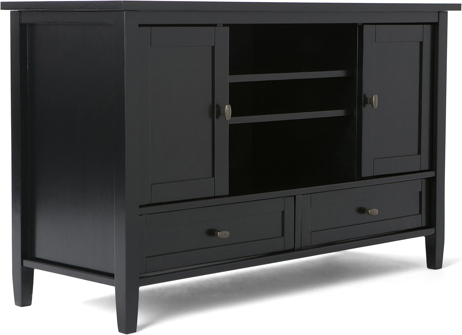 47 inch Solid Wood TV Media Stand in Farmhouse Grey J6086