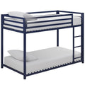 Blue Twin Over Twin Metal Bunk Bed H3007