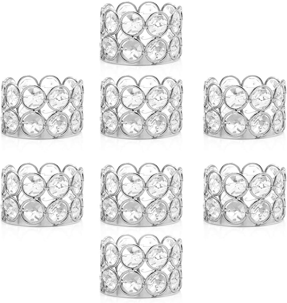 Gold Crystal Tea Light Candle Holders (Pack of 16) I339