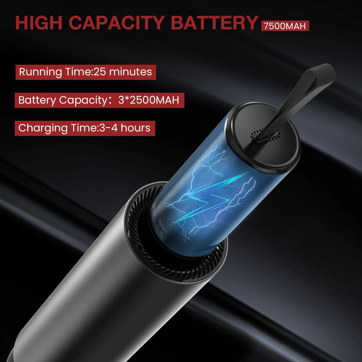 Portable Handheld Car Vacuum with Detachable Power Bank J12287
