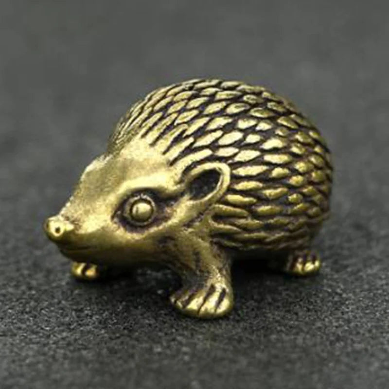 Brass Hedgehog Statue Home Decor Ornaments K7954
