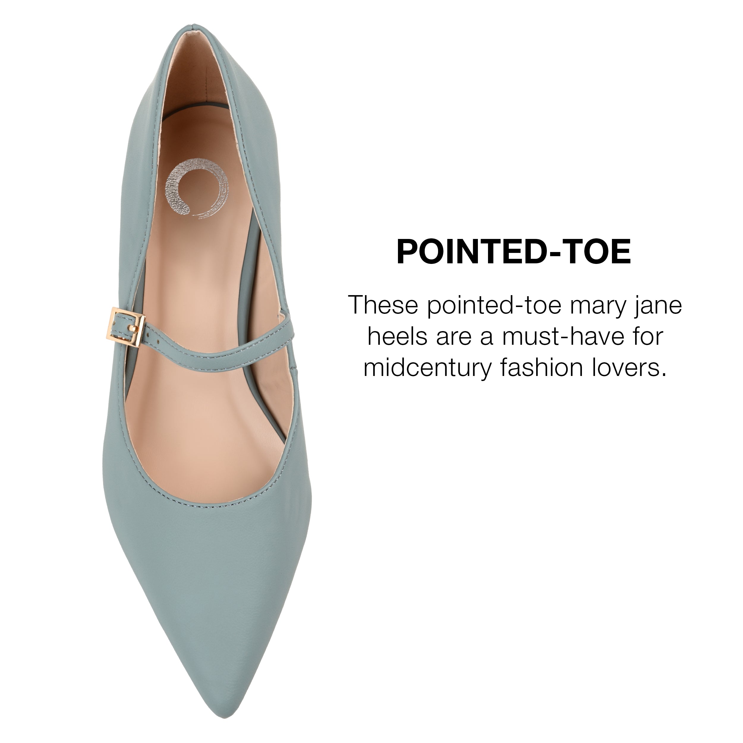 Pointed Toe Kitten Heel Mary Jane Pumps N146