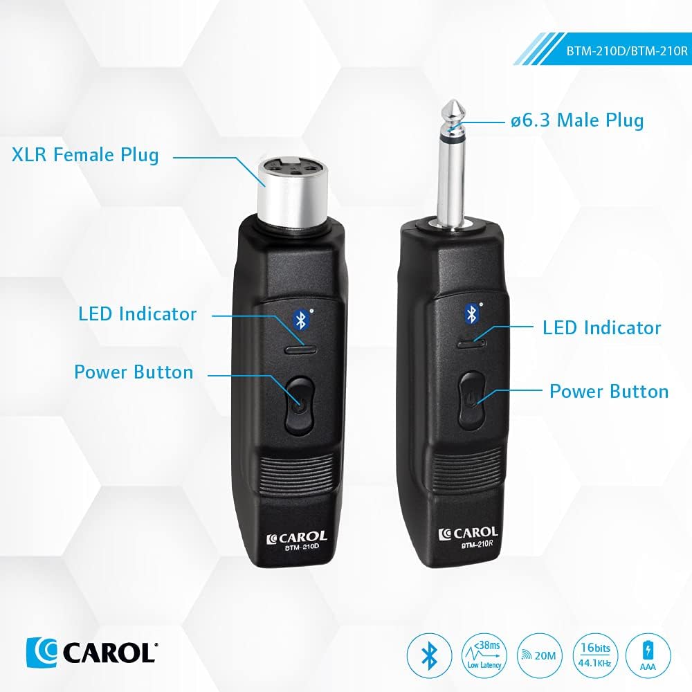 Wireless Microphone System with Bluetooth, XLR and 6.3mm I47798