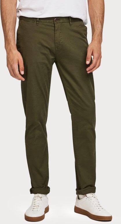 Green Stretch Cotton Chinos G322