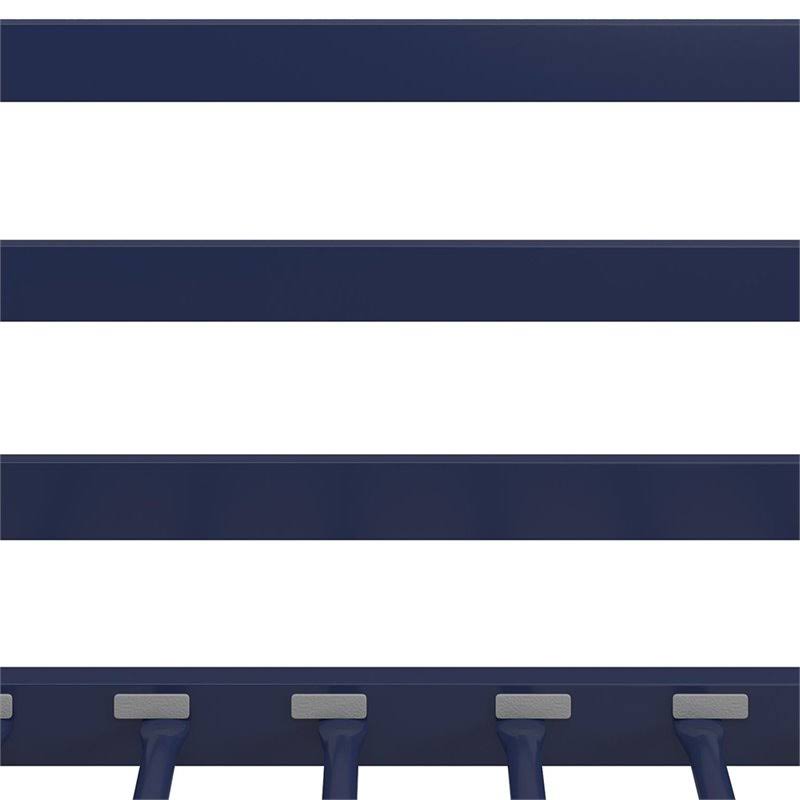 Blue Twin Over Twin Metal Bunk Bed H3007