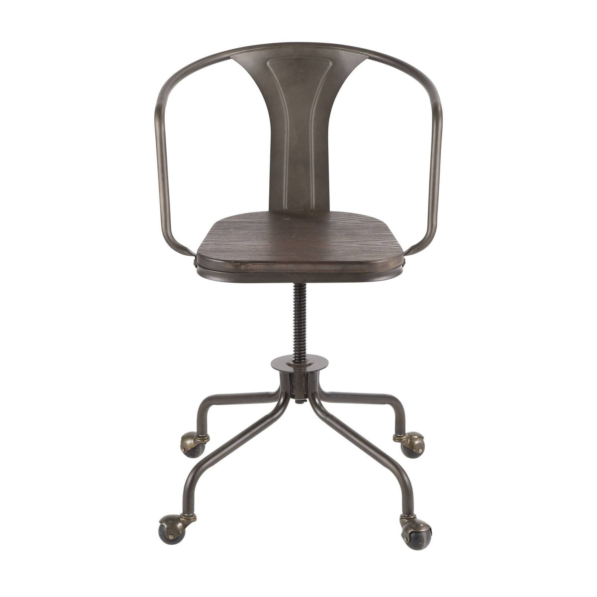 Industrial Task Chair, Espresso/Vintage White H278
