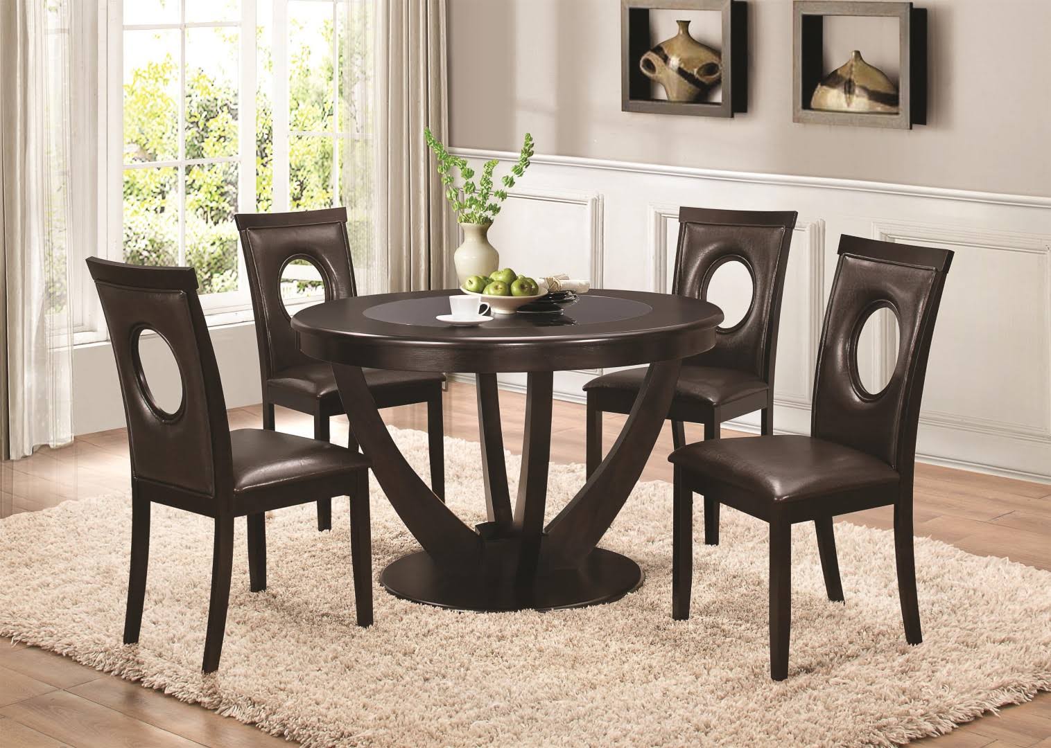 Cappuccino Round Dining Table I66734