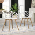 White Cross Back Arm Chair D16854