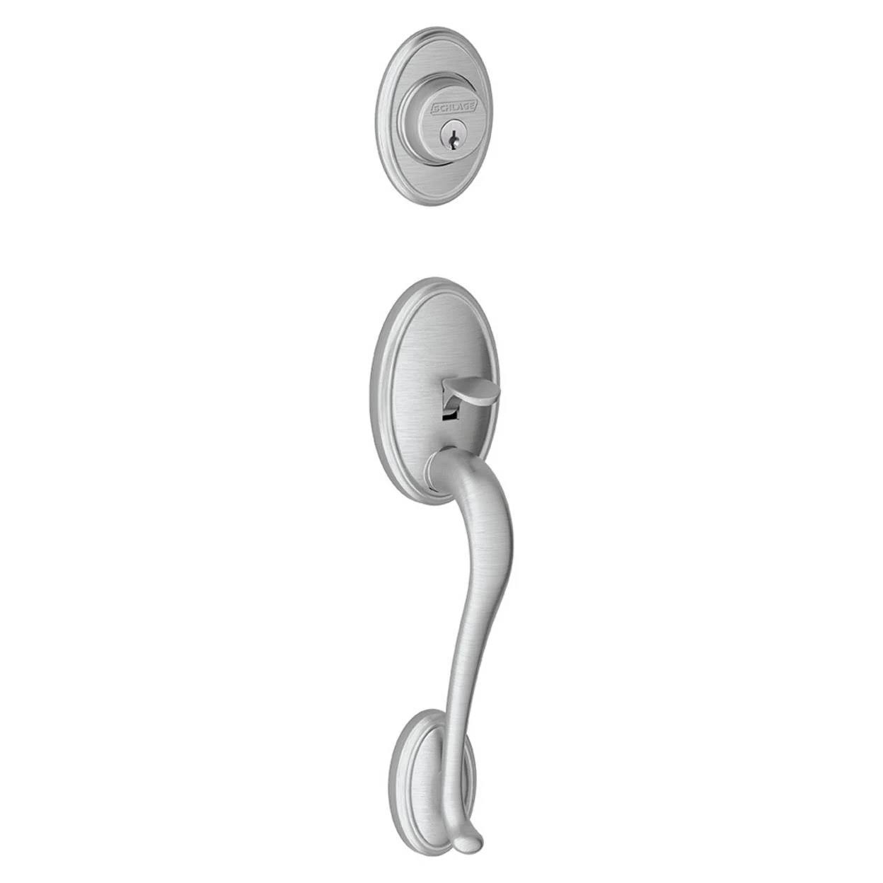 Satin Chrome Exterior Handleset K140872