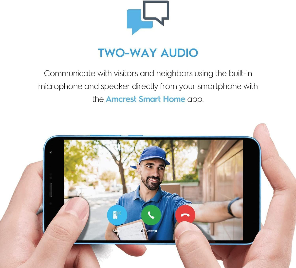 4MP Video Doorbell Camera with 2-Way Audio and Micro SD Card B4185