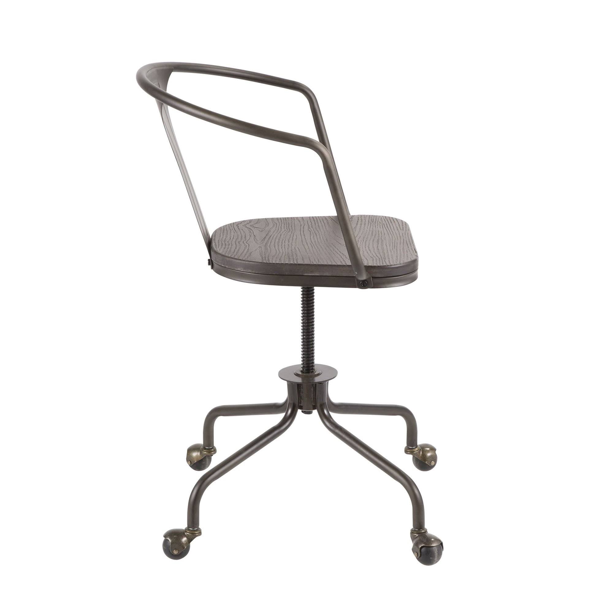 Industrial Task Chair, Espresso/Vintage White H278