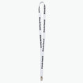 White Polyester Lanyard with Bulldog Clip L163123