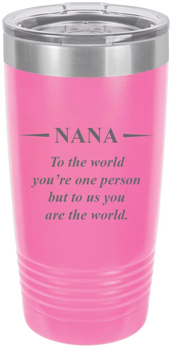 Pink Stainless Steel Engraved Insulated Tumbler 20 Oz Travel Coffee Mug U43760