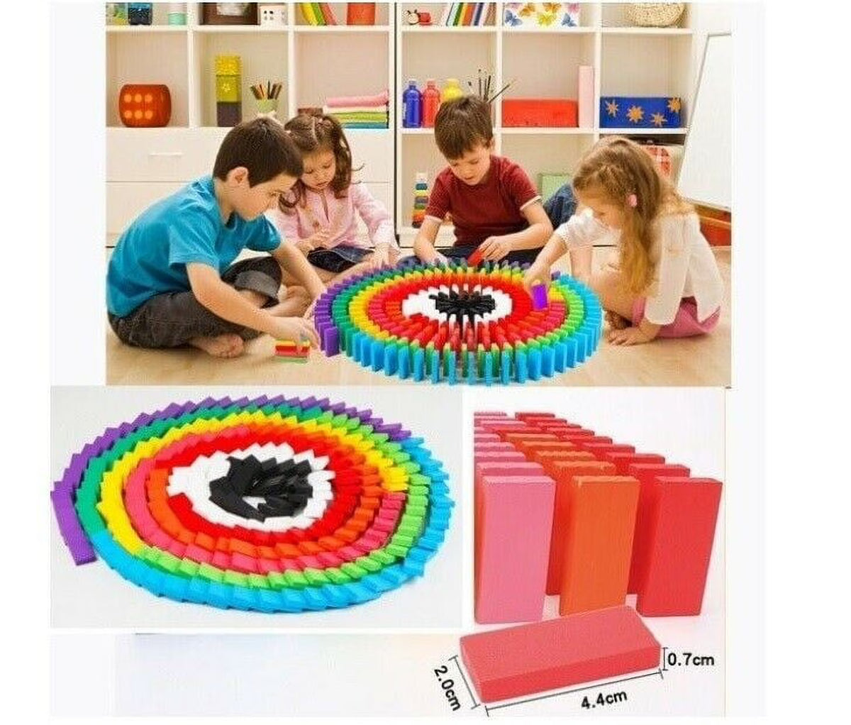 Wood Dominoes Tiles Building Blocks I4255