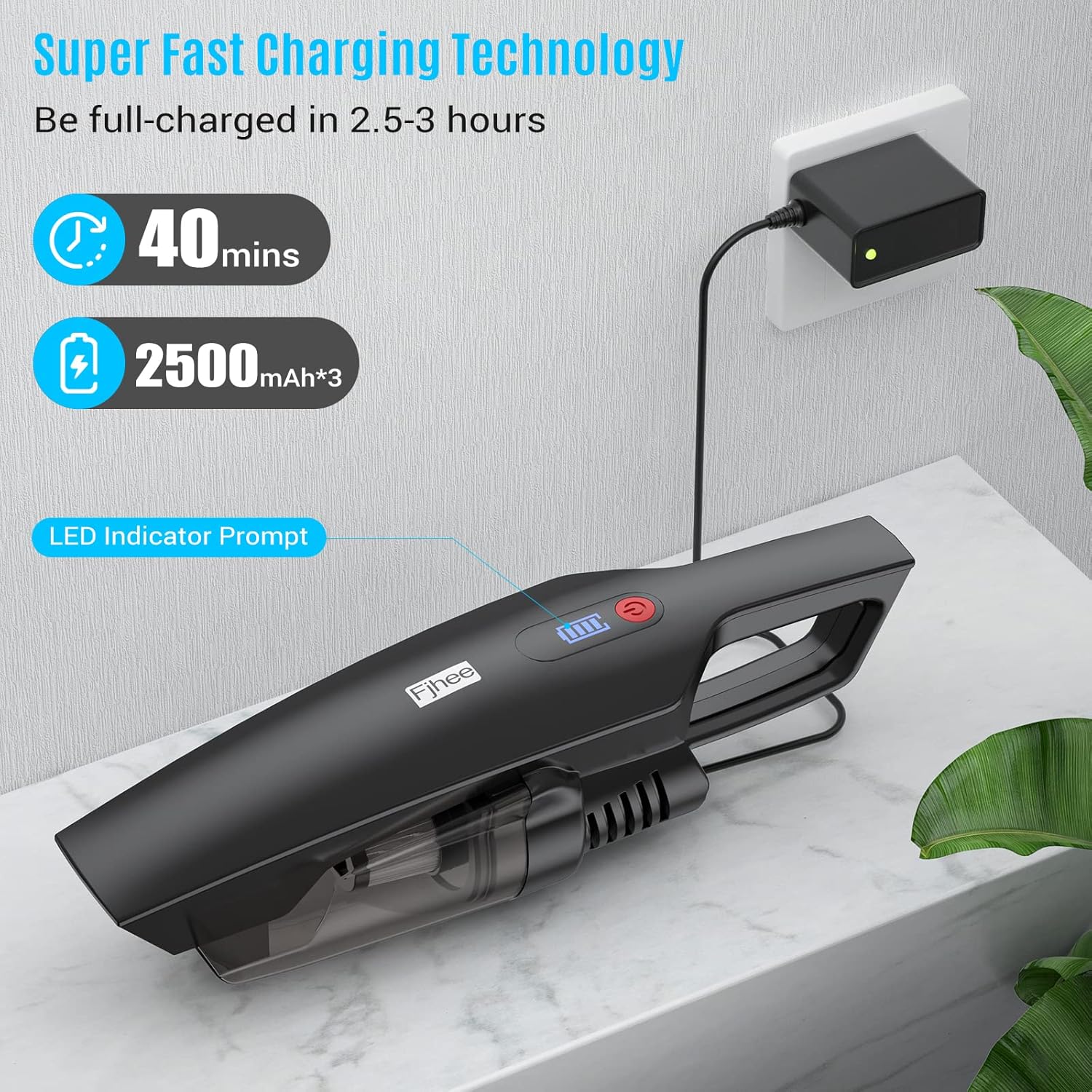 Handheld Cordless Vacuum Cleaner with 4 Attachments N352362