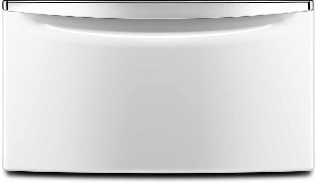 White Laundry Pedestal with Storage Drawer B46956
