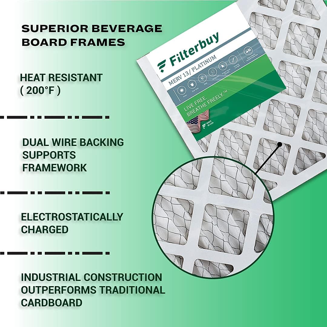 16x25x4 MERV 13 Pleated HVAC Air Filter (4-Pack) H500
