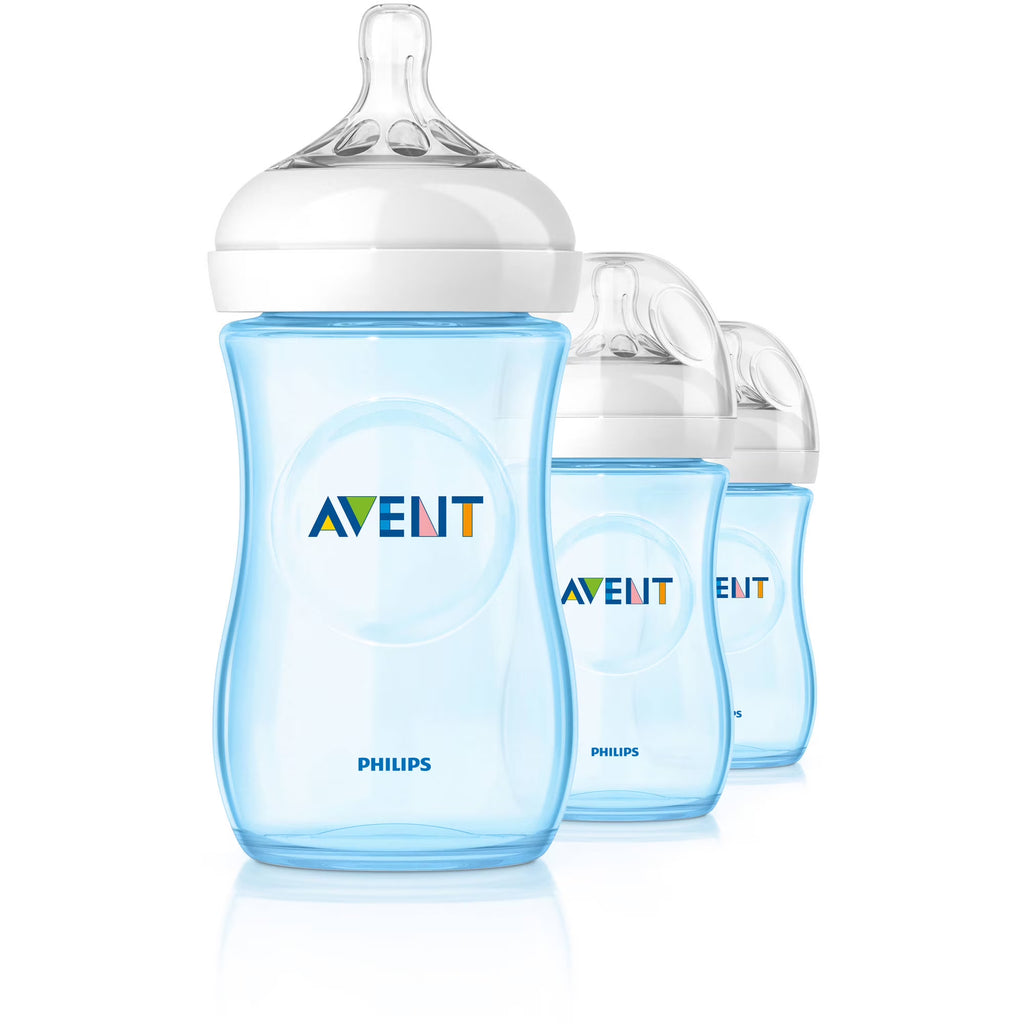Natural Bottles 9 oz 3-Pack Blue V4065