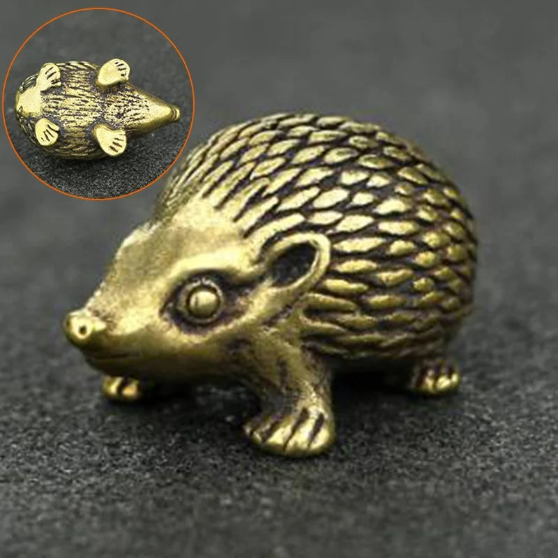 Brass Hedgehog Statue Home Decor Ornaments K7954