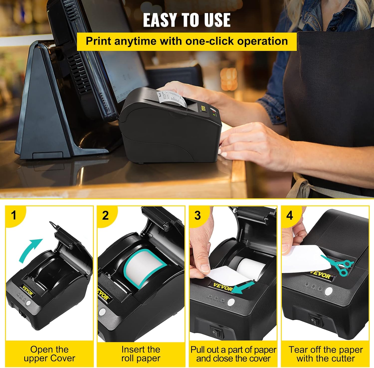 58mm Thermal Receipt Printer with USB Port V10979