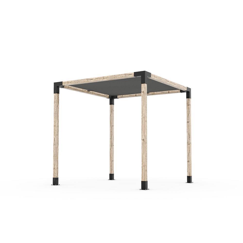 Graphite 8 ft. x 8 ft. Pergola Kit for 4 x 4 Wood Posts F446367