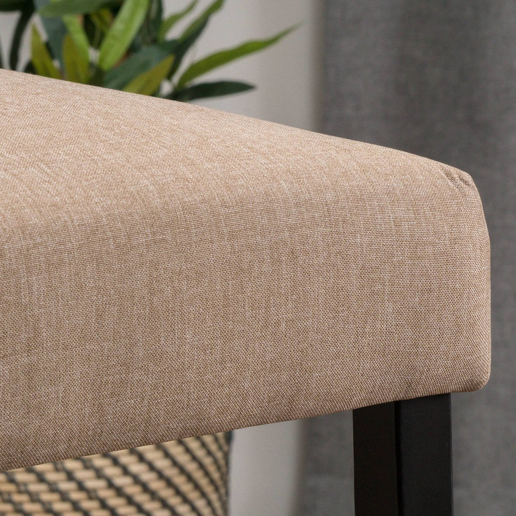 Brown Mocha Fabric Barstool (Set of 2) S2669
