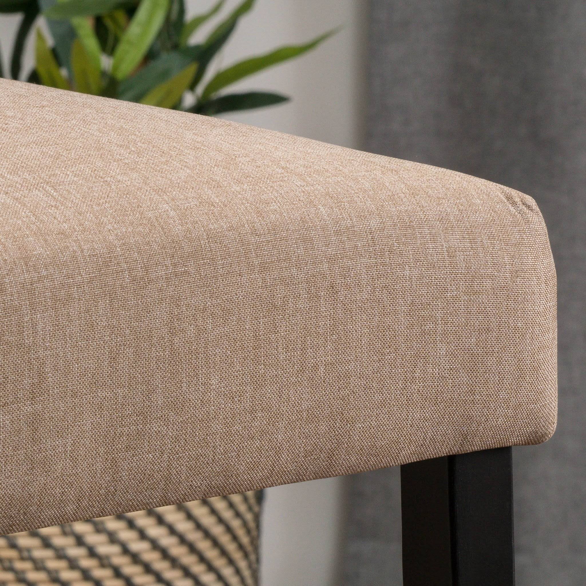 Brown Mocha Fabric Barstool (Set of 2) S2669