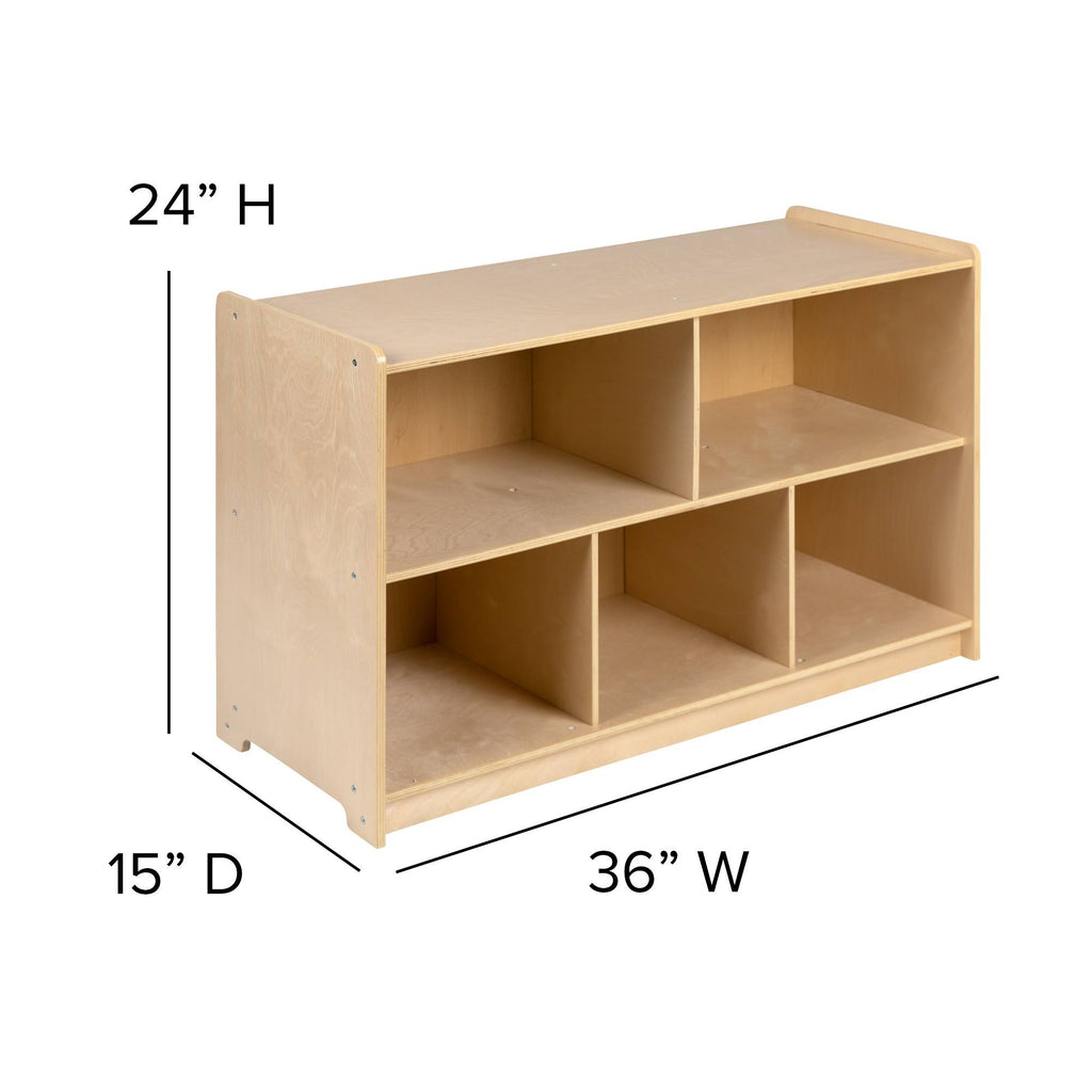 Wooden 5 Section School Classroom Storage Cabinet Q815