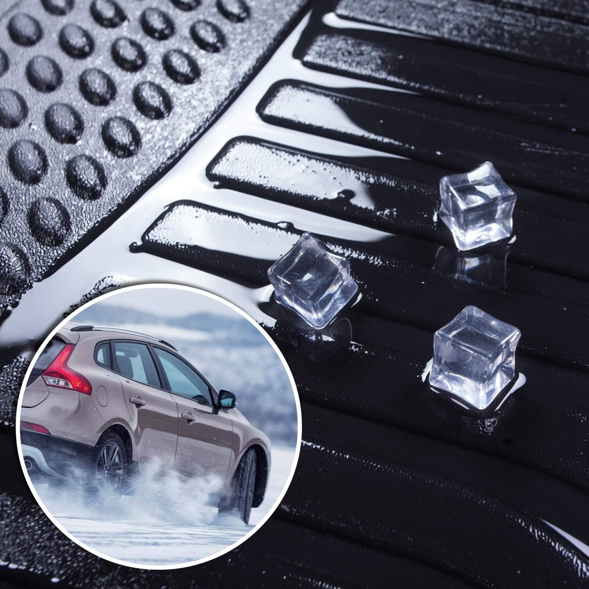 Black Heavy Duty All Weather Floor Mats for Toyota Corolla 2014-2019 Front and Rear Car Carpet M61518