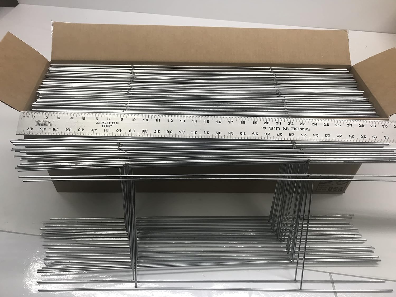 50 Pack Galvanized Metal Stake Sign Holder, 10 inch x 30 inch, 9 Gauge C4154