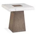 White Square Marble End Table C134751
