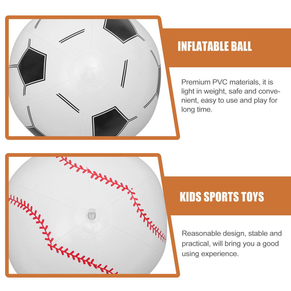 12 Pcs Inflatable Beach Ball Baseball Balls S3745